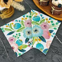 IOOJA 20/50/100 lembar Serbet Pesta Sekali Pakai 2 Lapis Ukuran Terbuka 33*33cm Motif Bunga, Cocok untuk Pesta Bertema, Penting untuk Acara Perusahaan, dan Pertemuan Bersama Teman - MultiWarna - View 6
