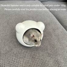 1pc Mini Ceramic Pet Sleeping Nest, Hamster House Cave For Cooling In Summer, Suitable For Baby Hamsters, Roborovskii Hamsters (Product Size: Approx. 8.5x8.5x6.5cm, Entrance Diameter: Approx. 5.2cm) - Multicolor - View 15