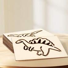 儿童木制镂空画板套装，适合男孩女孩绘画描摹，儿童圣诞节礼物和生日礼物 - 彩色 - 查看 11