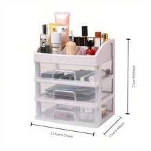 Multi-Layer Cosmetic Storage Box Makeup Drawer OrganizerJewelry Nail Polish Makeup Container Desktop Sundries Storage Box - Pink - View 7
