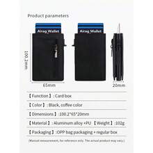 1 pieza Cartera de fibra de carbono con protección RFID para hombres, billetera minimalista de lujo ultra delgada, bolso de embrague de metal negro para negocios, regalo para novio, padre, esposo, regalo de viaje y negocios para hombres, casual de negocios, almacenamiento NASH - Multicolor - Ver 5