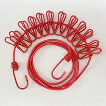 12pcs Clothespins With Elastic Retractable Rope, Suitable For Indoor/Outdoor Drying Of Socks, Underwear, Small Clothes, Windproof Drying, Portable For Camping - Multicolor - View 8