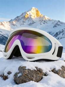1 pieza Gafas de motocicleta, hechas de poliuretano y policarbonato, resistentes al impacto, gafas deportivas a prueba de viento, adecuadas para actividades al aire libre, gafas de esquí, sin plumas - Multicolor - Ver 10