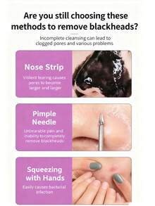 面部黑头去除刮刀 - 面部清洁铲，鼻部黑头去除护肤工具，深层清洁毛孔，易于使用的毛孔清洁器，使肌肤更光滑细腻，男女皆宜的实用卸妆工具 - 彩色 - 查看 6