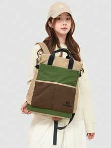 新款时尚大容量多口袋背包 - 綠色 - 查看 2