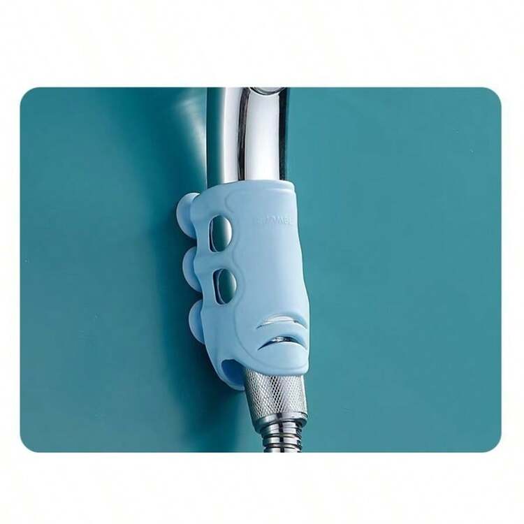 2个装/可调节硅胶吸盘式淋浴喷头支架 - 壁挂式淋浴喷头架，适用于各种浴室配件和浴室工具 - 白色 - 查看 9