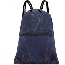 Men Women Sport Gym Sack Drawstring Backpack Bag White Purple BurgundyBlackNavy BlueRedBlue - inicial - Ver 2
