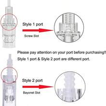 10/50/100pcs Microneedle Pen Replacement Tips, Threaded Microneedle Pen Heads, Home Skincare Tool Refill Needles - Clear - View 4