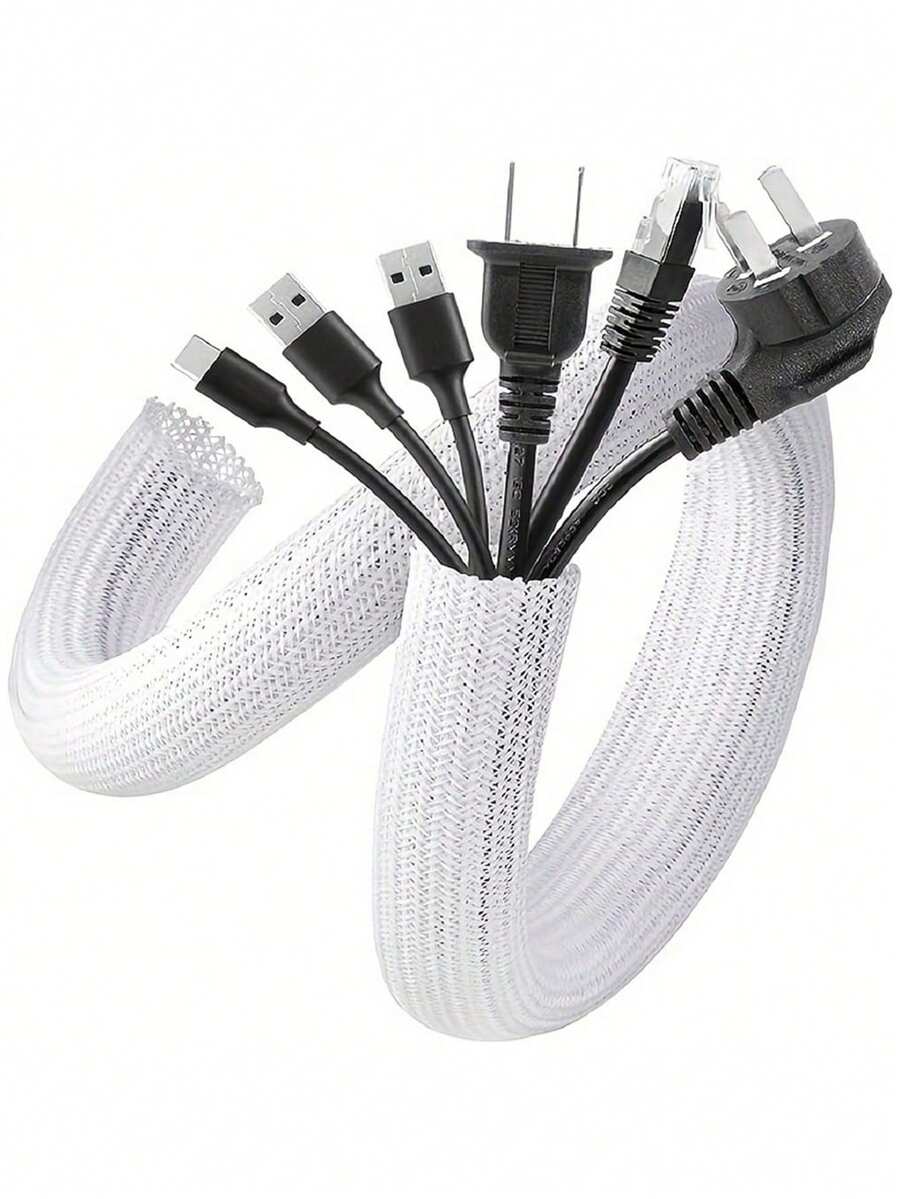 1 cái hộp đựng dây cáp, ống bọc cáp, dùng để quản lý dây cáp, bảo vệ dây dẫn, thích hợp cho thú cưng, dây cáp máy tính, máy tính để bàn, TV, PC và hệ thống quản lý dây cáp lộn xộn cho văn phòng tại nhà, hộp che giấu dây cáp máy tính để bàn, đồ dùng gia đình, dụng cụ cải thiện nhà cửa, thiết bị điện, phụ kiện dây điện, ống dẫn cáp. - trắng - Xem 1