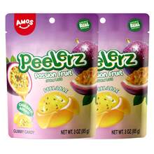 AMOS Peelerz Passion Fruit Gummy Candy 85 G – Tropical Snack, Pre-Peeled Premium Passionfruit, Healthy Fibre Rich, Ready-To-Eat Fruit Pack(2 Bag) - 2 件裝 - 查看 8