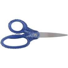 Westcott 55846 - Tijeras escolares de 7 pulgadas, multiusos, para manualidades, regreso a la escuela, suministros para el aula, rojo/gris, paquete de 2(Gema azul) - Multicolor - Ver 2