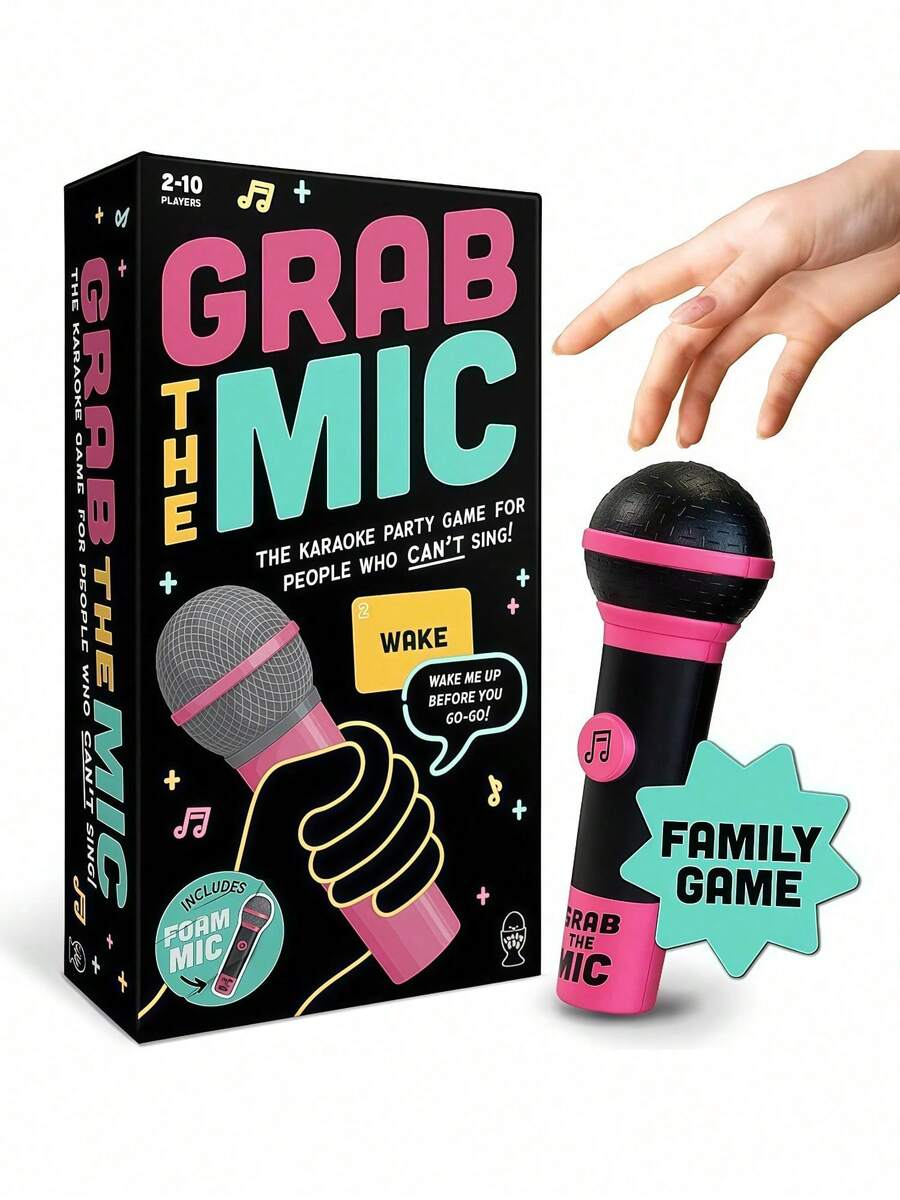 2025 Trending Kids Karaoke Mic Toy -  Interactive Family Game, Pink Singing Toy For Girls, Party Essential Leisure Plaything, Perfect Christmas Girls' Gift For Kids Ages 6+ - 麥克風抓取 - 查看 1