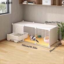带猫砂盆的猫笼，一体式家用小型猫别墅，带厕所，宽敞自由空间