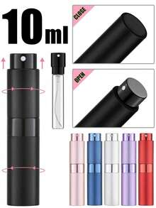 4/3/2/1个10毫升可重复灌装香水喷雾瓶，迷你便携空液体容器，旅行必备，适用于海滩、度假、返校、健身、露营、假日、邮轮旅行配件 - 彩色 - 查看 6