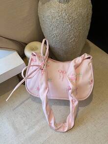 1pc Cute Ditsy Floral Girl's Shoulder Bag, Drawstring Strap Design, Children's Casual Bag, Coin Purse, Multi-Functional Lightweight Portable, Zipper Closure, Suitable For Daily Storage, Travel, Shopping, Children's Outdoor, Supermarket, Holiday Gifts, Gift For Daughter, Fashion Nylon Fresh Sweet Casual Bag, Key Holder, Suitable For Children, Students, Girls, Teenagers, Best Friends Travel Accessories - Multicolor - View 12