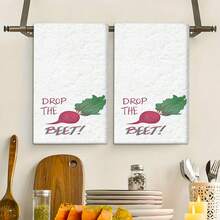 2/4 Piezas Paños de cocina con estampado de temas vegetales, paños de microfibra súper absorbentes y modernos, paños de té para cocinar y hornear, trapos de limpieza, toallas de mano, muy suaves y absorbentes, decoración de cocina, regalos para vecinos, madres, cumpleaños, inauguración de la casa para amigos, artículos esenciales de cocina, necesidades diarias - Multicolor - Ver 6