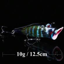 QXO 8厘米/12.4克涂漆塑料硬饵，水面波扒仿生钓饵 - 彩色 - 查看 13