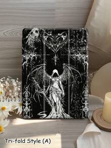 Gothic Dark Style Case Compatible With IPad 10.2 Inch 2021/2020 IPad 9th/8th Generation,Compatible With Samsung Galaxy Tab A8 10.5 Inch 2022,Compatible With Huawei Matepad 10.4/ Tab,With Pen Holder,Supports Automatic Sleep/Wake Lid,Fashion Protective Case - Multicolor - View 2