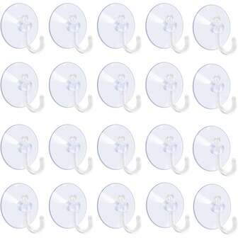 10 ganchos con ventosa, de PVC transparente, removibles y reutilizables, para ventanas de vidrio, espejos, puertas, azulejos