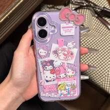 SANRIO Cute Melody Kitty Friends Manga Style Sweet Cute Smartphone Case For 17 16 15 14 13 12 11 Pro Max Plus Y2K Compatible Cover - 唯一情況 - 查看 5