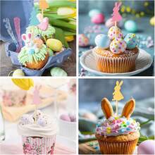 Colorful Rabbit Bamboo Skewers, Exclusive Easter Fruit Skewers For Bar, Restaurant, Party Decoration