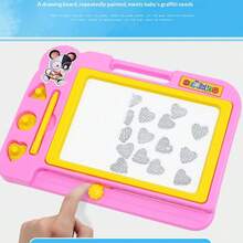 Reusable Colorful Cartoon Drawing Board, Erasable Graffiti Board, Dust-Free & Ink-Free, Portable Gift For Boys & Girls - Blue - View 6
