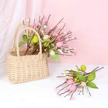 1 Stück Ostereier Baumzweig, künstlicher Ei-Blumen-Schaumstoff-Ei-Baumzweig, Kunstpflanze, Frühlingsblumen-Stiel, Osterdekoration, Familien-Tisch-Feiertagsartikel, zentrale Girlanden-Dekoration, Valentinstag Neujahr DIY Blumenarrangement Dekoration