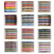 Washi Tape Pack 120 Rolls Basic Patterns Decorative Slim Geometric Elegance Masking Tapes Arts, Crafts, Journals, Planners, Scrapbook, Wrapping - Multicolor - View 3