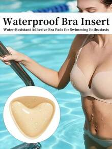 2pcs/12pcs Thick Double-Sided Invisible Bra Pads, Invisible Lift, Skin-Friendly Waterproof, Reusable, Suitable For Small Bust Women, With Nipple Covers, Applicable For Bikini, Swimwear - Multicolor - View 6