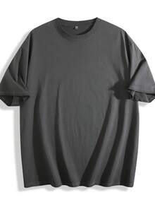 230g Thickened Gradient Black Washed Distressed Oversized Pure Cotton Short-Sleeve T-Shirt, Unisex, Street Style, Hip Hop, Punk, Harajuku Style DG013 - màu đen - Xem 17