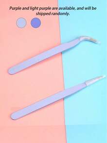 Macaroon Color Stainless Steel Tweezers, Engraving Knife, Handmade DIY Tools Set For Jewelry & Beading, Anti-Static Bent & Straight Tweezers