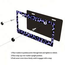 1 Piece Metal License Plate Frame, Fashionable Leopard Print Pattern Suitable For North America And Most International Vehicles, Includes Mounting Screws, Perfect Car Decoration Accessory, Feel The Warmth And Joy Of Thanksgiving - 12x6 Inches,Car Cover,Car Must Haves,Gifts,Car Decor,Car Acessesories>Essentials,Car Picks - 多色12.2x6.3in/31x16cm - 查看 7