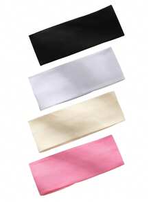 6件套女士多色布艺时尚多功能头巾，适合日常休闲、健身、发带、头巾、吸汗带，秋冬季女士度假必备发饰，优雅围巾，柔软头巾 - 彩色 - 查看 14