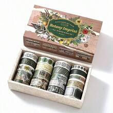 18 Rolls Washi Tape Set Crafts And Journaling Vintage Floral Tape Scrapbooking Supplies Washi Tape Journaling Decorative Tape Crafts - Botany Imprint - View 1