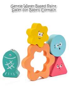 Early Education Five-Pillar Fishing Toy, Baby Geometric Intelligence Board Shape Matching Building Block Toy, Educational Toy For Early Childhood Enlightenment - Multicolor - View 9