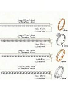 A Set Of 4 Ring Adjusters In 4 Different Sizes, Suitable For Loose Rings, Transparent Silicone Ring Protectors, Suitable For Both Women And Men, Ring Adjusters That Allow You To Adjust The Rings Without Changing Their Size.