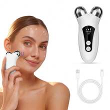 400mAh电动面部按摩滚轮V字提拉按摩仪嫩肤美容工具 - 彩色 - 查看 13