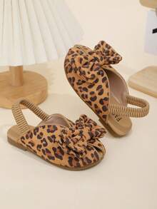 一双适合夏季的波西米亚风女童公主凉鞋，儿童罗马沙滩鞋，带蝴蝶结，适合夏季的女婴直筒凉鞋 - 棕色 - 查看 5