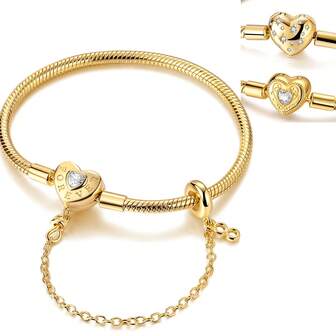 1 pieza Brazalete de color dorado con diseño de corazón vintage, estrella y hueso de serpiente, adecuado para hacer joyas DIY, combinado con colgantes con cuentas, regalo único para aniversario, cumpleaños y Año Nuevo