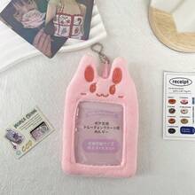 1pcs  Cute Bear, Rabbit And Tiger Transparent Card Holder Multifunctional ID Card Storage Card Holder With Transparent Display Window Suitable For Campus Card/Meal Card/Bus Card/Employee Card - 彩色 - 查看 13