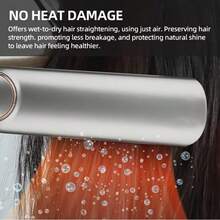 UKLISS 2-In-1 Hair Dryer & Straightener - Dry Style In One Step, Thermal Protection & Universal For All Hair Types - Grey - View 9