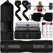 SDFG Yostyle Almohadilla para Barra Hip Tust Alfombrillas para Cu y Hombros Tobilleras para Resistencia Bandas elásticas de Resistencia para Ejercicios de Piernas Caderas y Pilates Gimna - negro1 - Ver 1