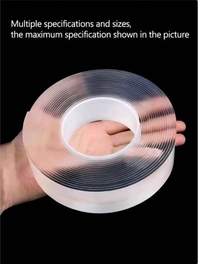 1 Roll Double-Sided Tape, High Strength Transparent Washable Super Strong Double-Sided Adhesive Tape, Decorative Trim