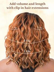 4-Piece Clip-On Hair Extensions, 14-Inch Straight Style Designed To Add Volume, Featuring BB Clips For Easy Wear Create Fuller Hairstyles And Enhance Hair Density - Multicolor - View 6