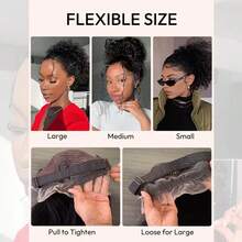 36 Inch 250 Density Deep Wave Invisi Strap 360 HD Full Lace Wig Human Hair Glueless Curly Human Hair Wigs For Women Pre Plucked Drawstring Lace Front Wig Human Hair Natrual Black Color - Natural Black - View 4