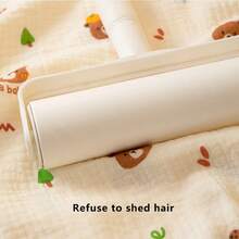 Yue Ye 2条全新棉纱布襁褓毯，柔软透气，婴儿包巾，多功能襁褓，多用途浴巾 - 可爱印花图案 - 夏季棉纱布毯，婴儿洗澡必备，送给宝宝的绝佳礼物。 - 多款式可選 - 查看 4