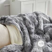 Double-Sided, Plush Double Duvet Cover, Extra Soft For Winter, Available In Various Colors - Baby Blue - View 5