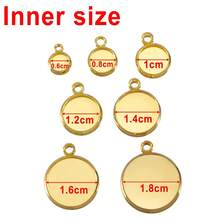 20 khay mặt dây chuyền tròn bằng thép không gỉ, đường kính 6-25mm, thích hợp để tự làm vòng cổ, dùng để gắn đá và mặt dây chuyền trang trí. - Đế mặt dây chuyền - Xem 2