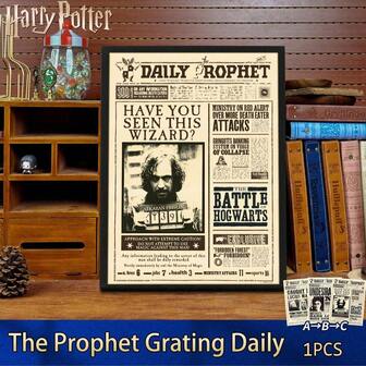 Harry Potter 1pc Official Daily 3D Poster, Magical World Art, Creative Movie Poster, Magical School Decor, Fan Collectible Gift, Birthday Gift