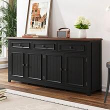 Storage Cabinets - Black + MDF - View 8